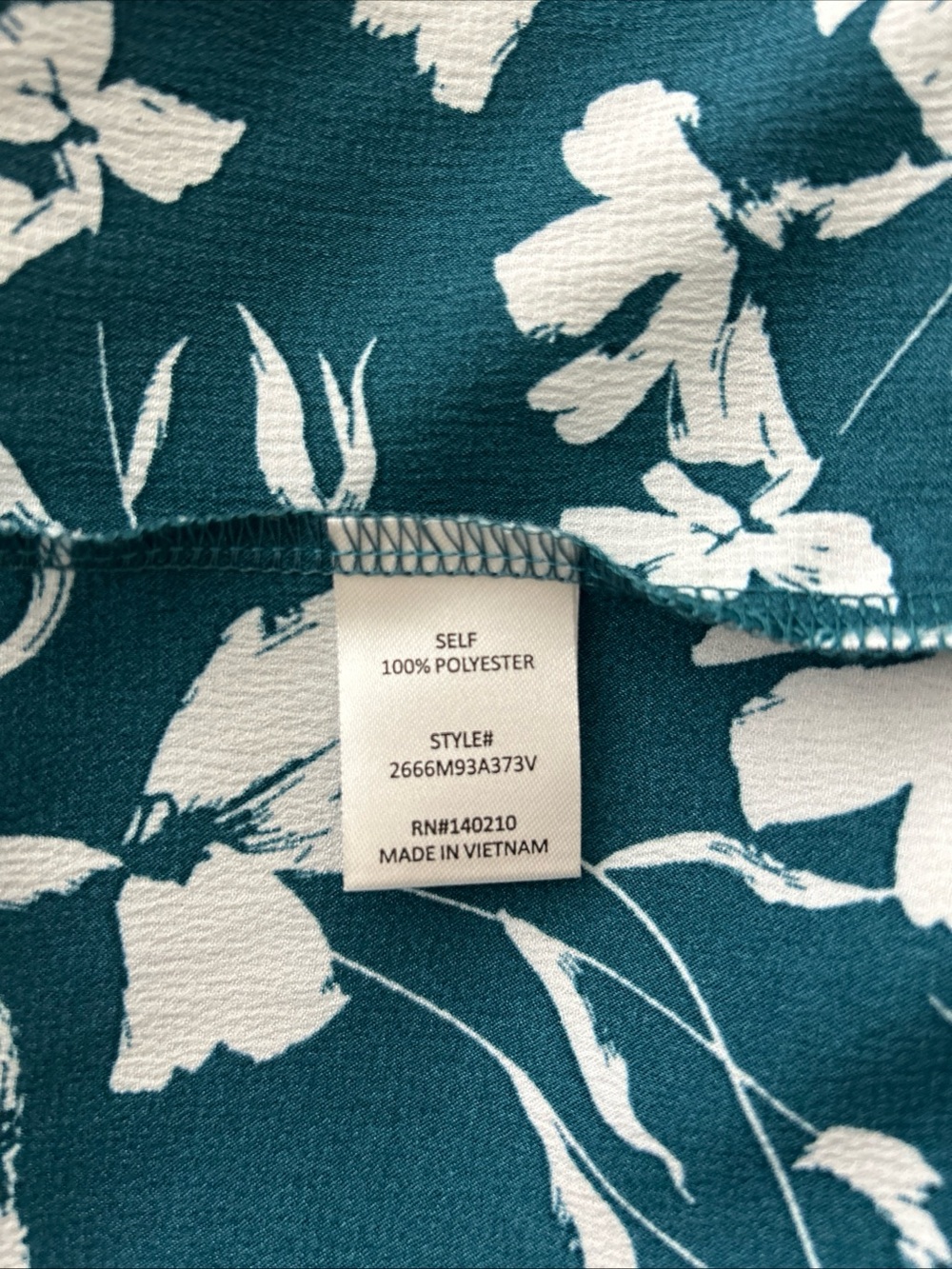 Joie de Vivre Women’s Floral Print Wrap Dress Size XL teal White Short Sleeve - Picture 12 of 13